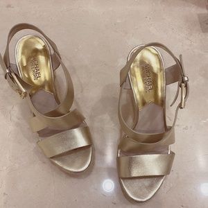 Michael Kors Metallic Wedge Shoes